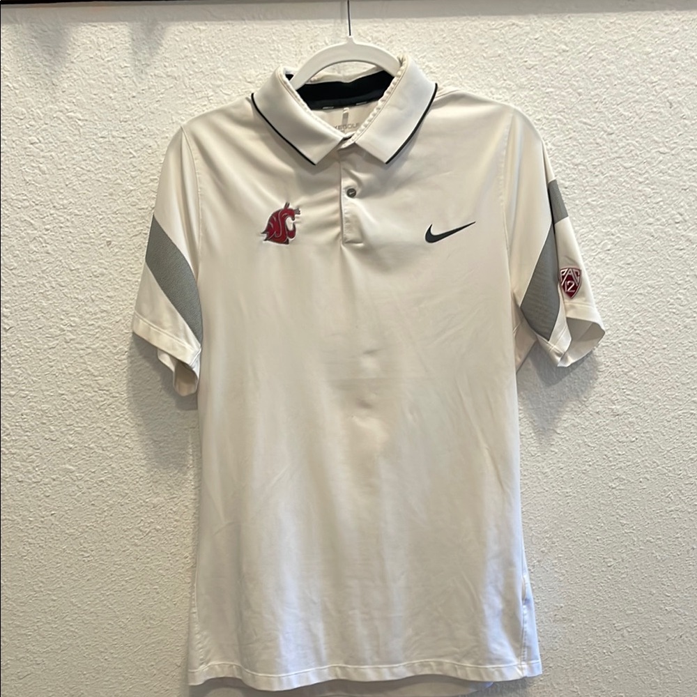 Washington State Cougars White Nike Golf Polo
